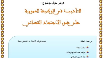 التأديب في الوظيفة العمومية على ضوء الاجتهاد القضائي