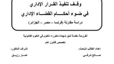 وقف تنفيذ القرار الإداري