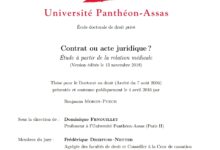 Contrat ou acte juridique Contrat ou acte juridique